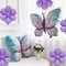 Butterfly and Flower Foil Balloons – Gradient Purple, Colorful Party Decorations for Birthday, Wedding, and Themed Events (Purple 1) 9 x 6 x 0.1 inches